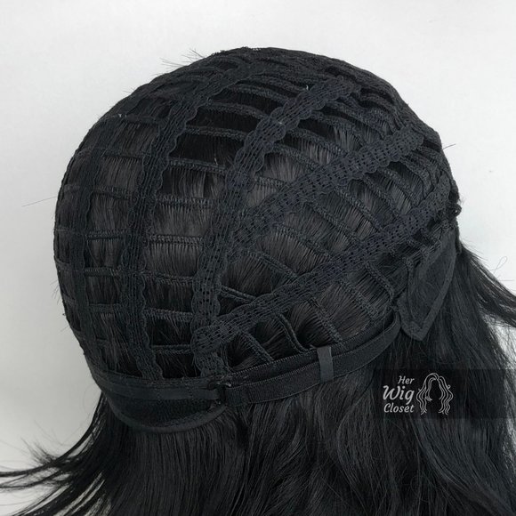 Natural Black Wavy Wig with Bangs | Mathilda main image 10